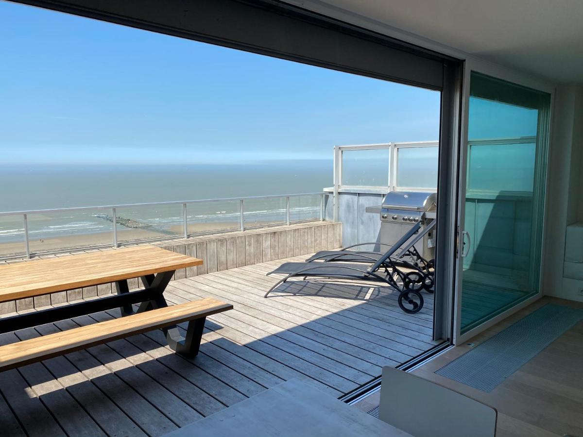 Apartament Penthouse Sea-Loft Blankenberge, Uniek Zeezicht, Luxeloft Met 40M2 Terras! Zewnętrze zdjęcie