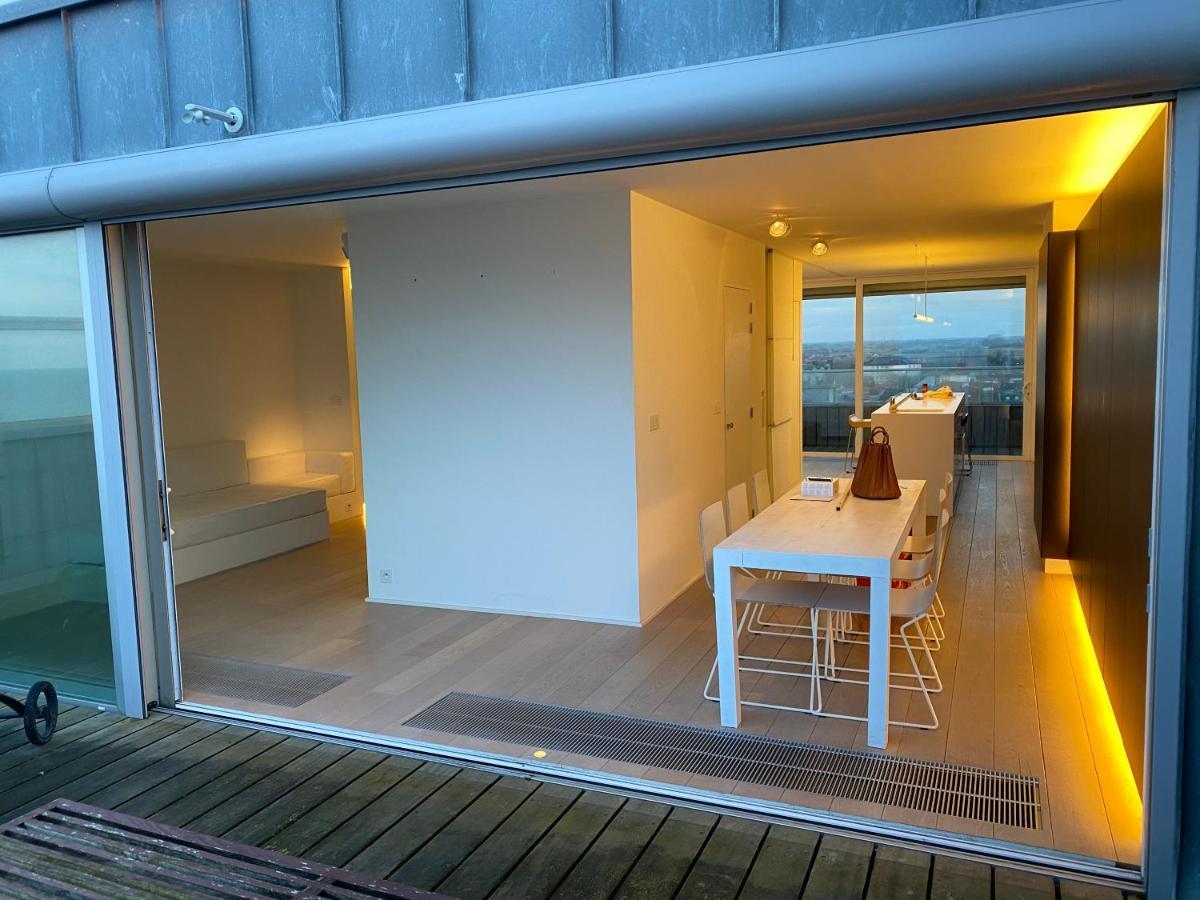 Apartament Penthouse Sea-Loft Blankenberge, Uniek Zeezicht, Luxeloft Met 40M2 Terras! Zewnętrze zdjęcie