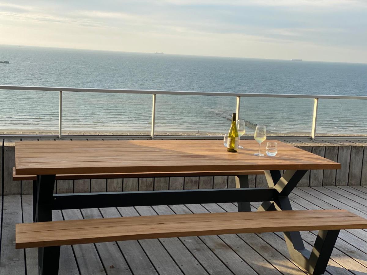 Apartament Penthouse Sea-Loft Blankenberge, Uniek Zeezicht, Luxeloft Met 40M2 Terras! Zewnętrze zdjęcie