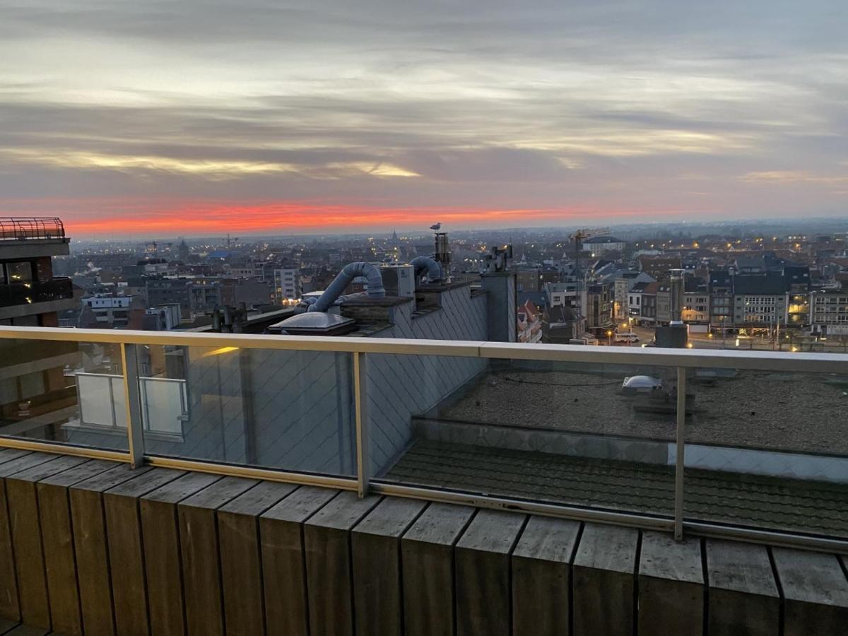 Apartament Penthouse Sea-Loft Blankenberge, Uniek Zeezicht, Luxeloft Met 40M2 Terras! Zewnętrze zdjęcie